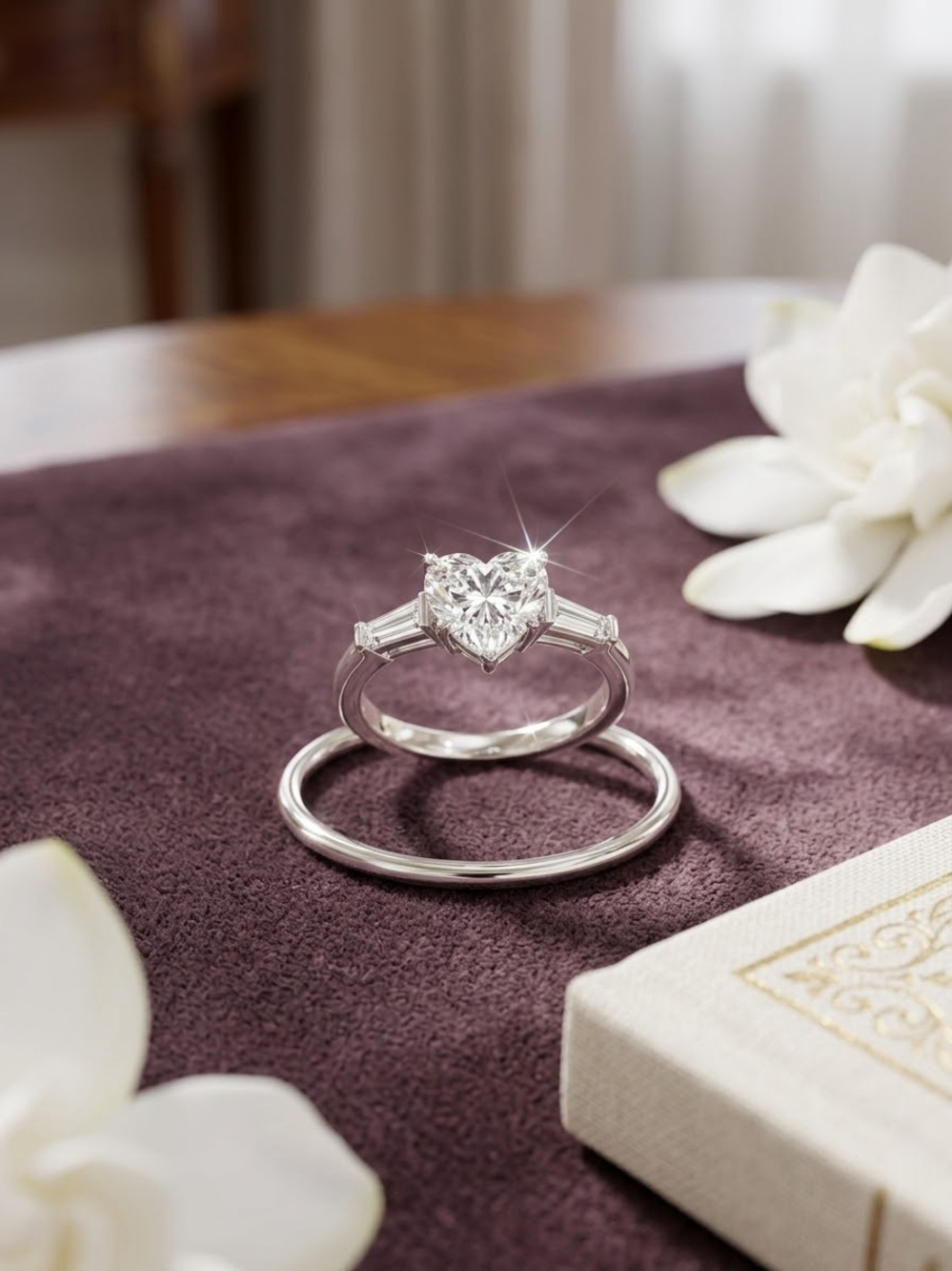 Heart-Cut Moissanite Ring